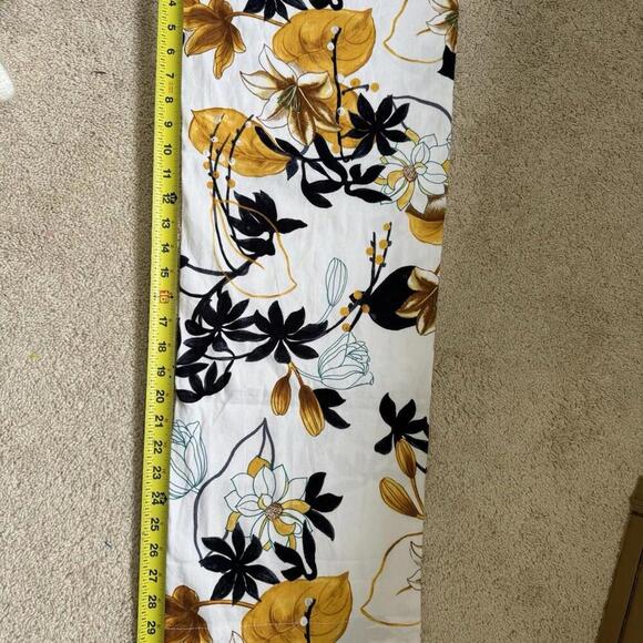 CHICO'S NWT $109 Pull On Stretch Linen Tropic Floral Pants Size 2 R US 12 - Picture 8 of 9